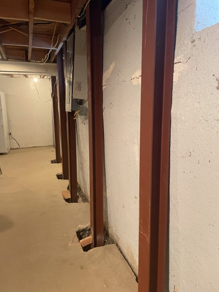 Foundation and support post repair job site – Wilson's Waterproofing