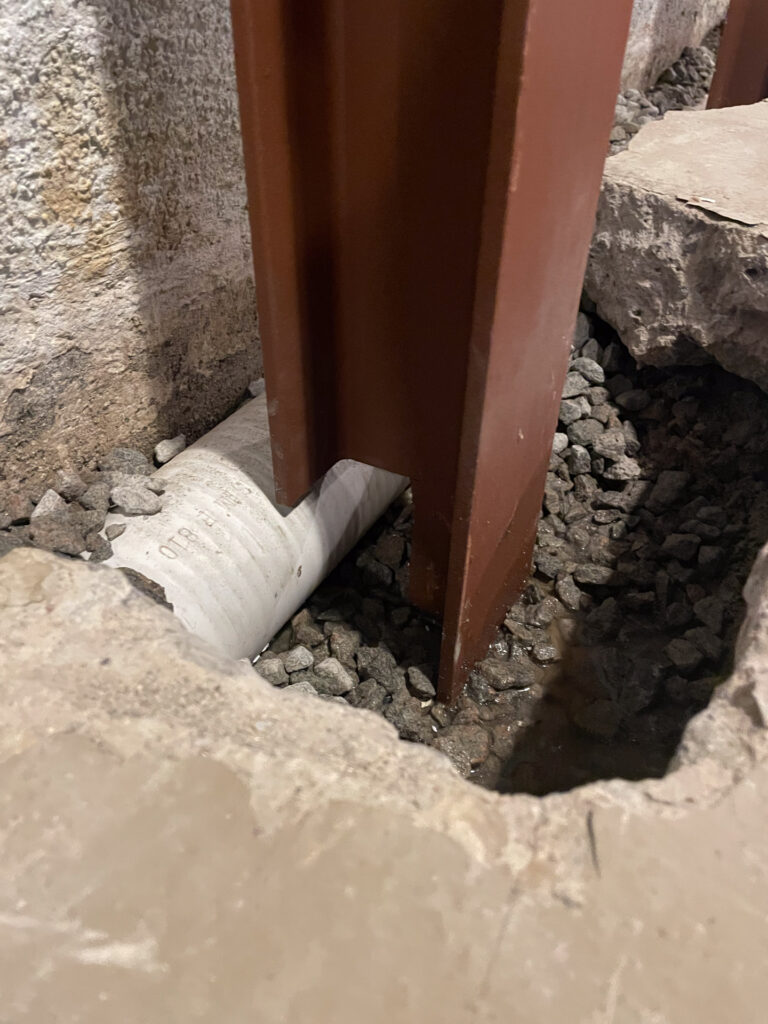 Structural foundation repair in progress – Wilson's Waterproofing, Western New York